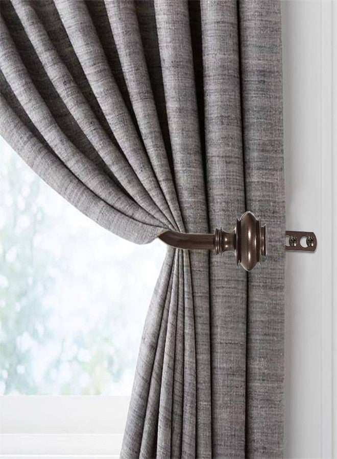 Hoowen 2Pcs Curtain Holdbacks, Heavy Duty Curtain Holders Wall Mounted, Vintage Curtains Pull Backs for Drapes, Metal Curtain Side Hooks Accessories for Window Bedroom Living Room Home Decor, Brown - Image 2